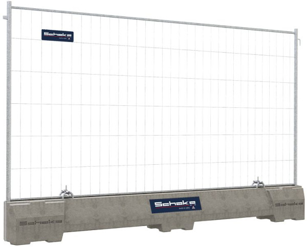 Schake Betonleitschwelle SET bestehend aus: 1 x Betonleitschwelle (Art.-Nr. 3F1035), 1 x Mobilzaun 2,00 x 3,50 m (Art.-Nr. 3B2035L), 3F1035-SET1L