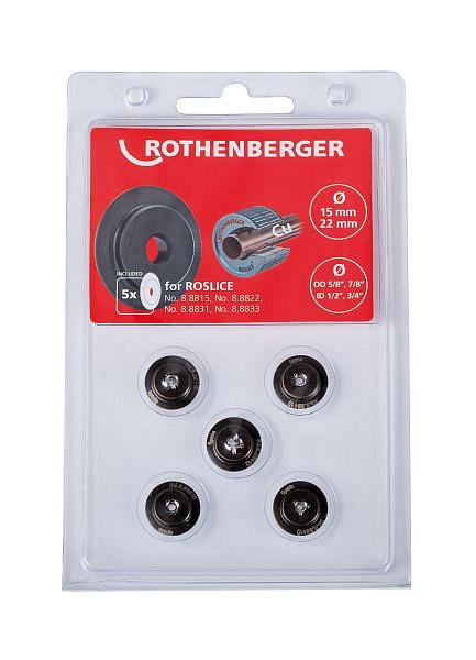 Rothenberger Schneidrad für ROSLICE15+22mm, 5/8+7/8", 5 Stück, 088841D