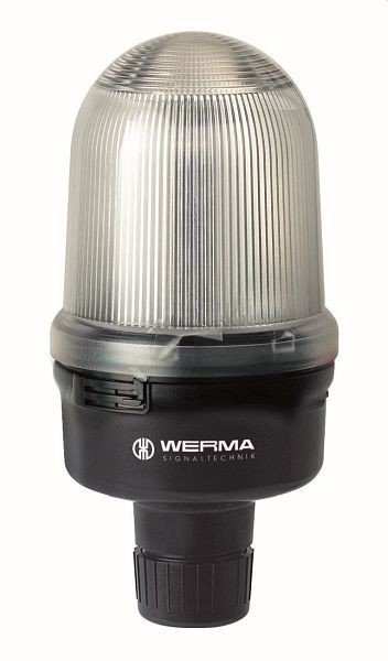 WERMA LED-Doppelblitzleuchte Rohrmontage 115-230VAC CL- klar, 829.427.68