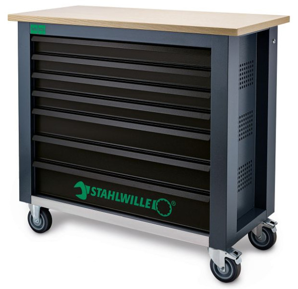 STAHLWILLE Mobile Werkbank WB 625 7 Schub, Länge anthrazit, RAL 7016; schwarz, RAL 9005, Länge 500mm x Breite 1150mm x Höhe 1045mm, 85010625