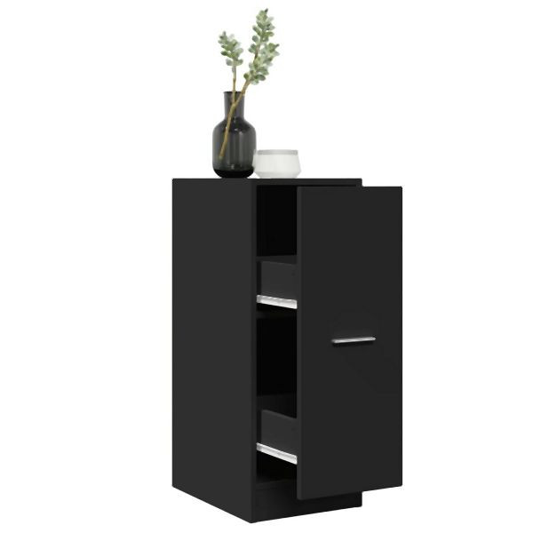 vidaXL Apothekerschrank Schwarz 30x41x77,5 cm Holzwerkstoff, 855152