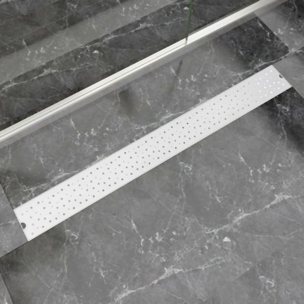 vidaXL Duschrinne 1030x140 mm Edelstahl Löcher-Design, 142194