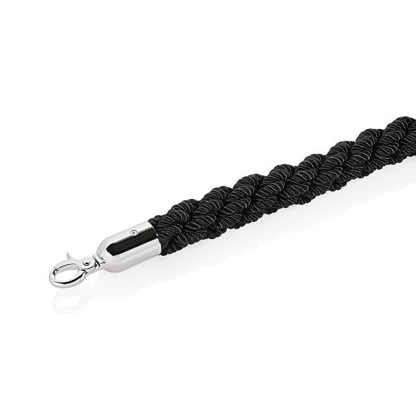 WAS Classic Verbindungskordel, Durchmesser 32 mm, 1,5 m, schwarz, mit verchromten Beschlägen, 2207156