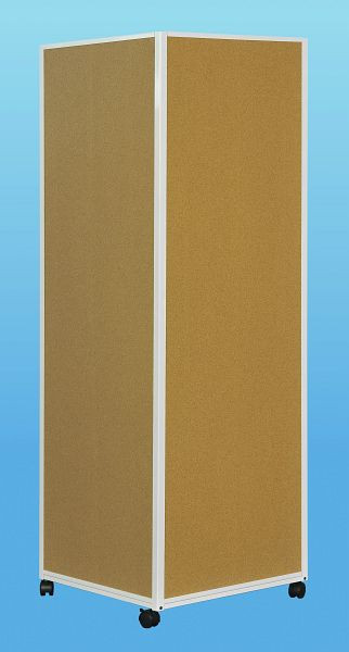 Carto Litfass-Säule, mobil, Kork, B 62 x H 187 cm mit Rollen, LF1806-10
