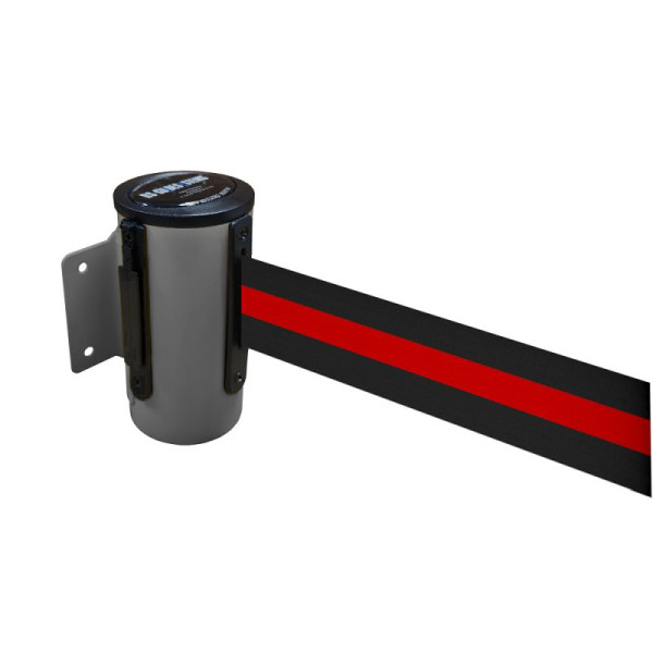 Stein HGS Wandgurtkassette -P-Line Future-, anthrazit, schwarz/rot/schwarz waagerecht (gestreift), mit magnetischem Gurtendstück, 12850a-0604