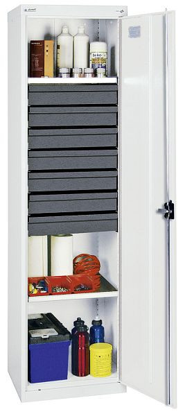 stumpf Werkzeug- und Materialschrank Serie 3000, 7035/7035, 7 Schublade 100 mm, 2 Wannenböden, 3005207