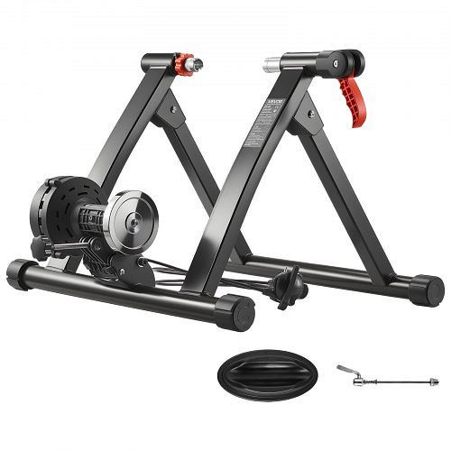 VEVOR Fahrrad Rollentrainer für 660,4-736,6 mm/700C, 6-stufig, faltbar, magnetisch, Schnellspanner & Vorderradunterlage, Schwarz, CLXXLJCLXDSLBYAYD001V0