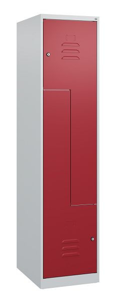 C+P Z-Spind Classic PLUS, 2 Abteile, 1700x400x500mm, 7035/3003, Zylinderschlösser, 0800037-122 S10003