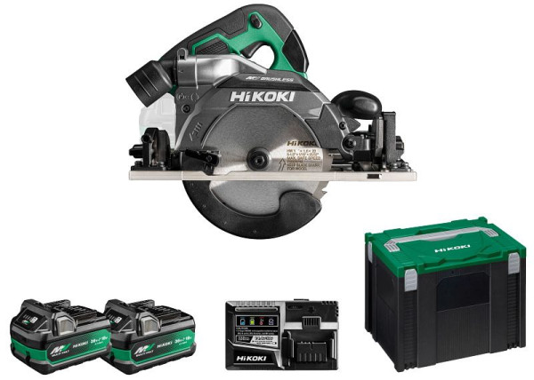 HiKOKI 36 V Akku Handkreissäge Brushless), 2 x 2.5 Ah, 66 mm Schnitttiefe, C3606DUM (2.5) (HSC IV), C3606DUMWPZ
