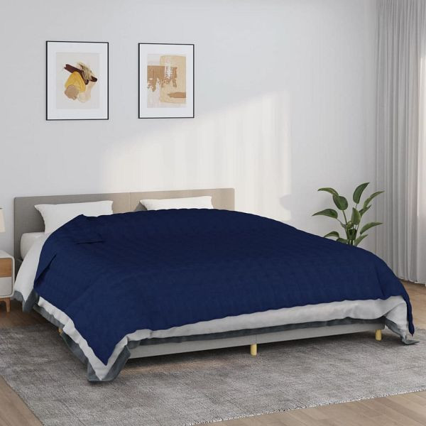 vidaXL Gewichtsdecke Blau 220x260 cm 11 kg Stoff, 350748