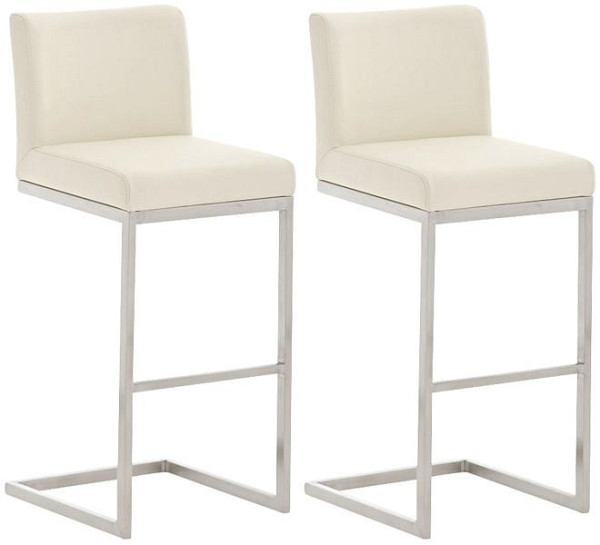CLP Barhocker Paros Kunstleder, creme, VE: 2 Stück, 317282
