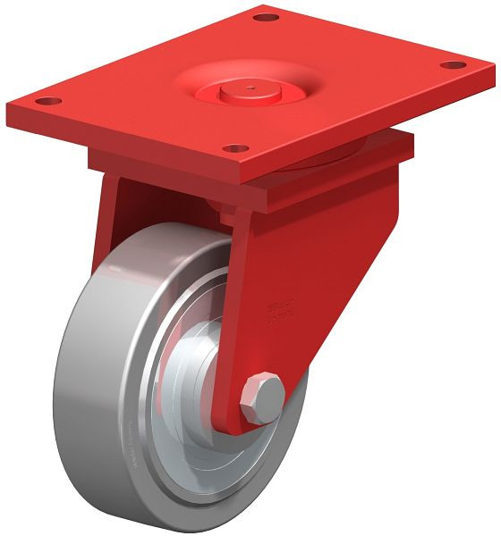 Blickle LS-SVS 300K Stahlgeschweißte Schwerlast-Lenkrolle, schwere Drehkranz-Ausführung, Stahl, Grau, 755065