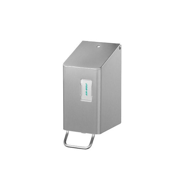 Air Wolf Seifen- und Desinfektionsmittelspender, Wandmontage, Edelstahl transparent pulverbeschichtet, 250 ml, Serie Omega, 29-081