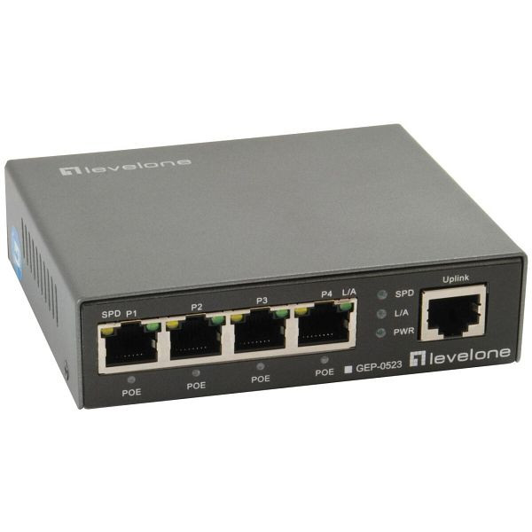 LEVELONE Tischswitch 5 x 10/100/1000Mbps, 139995, 4015867207437