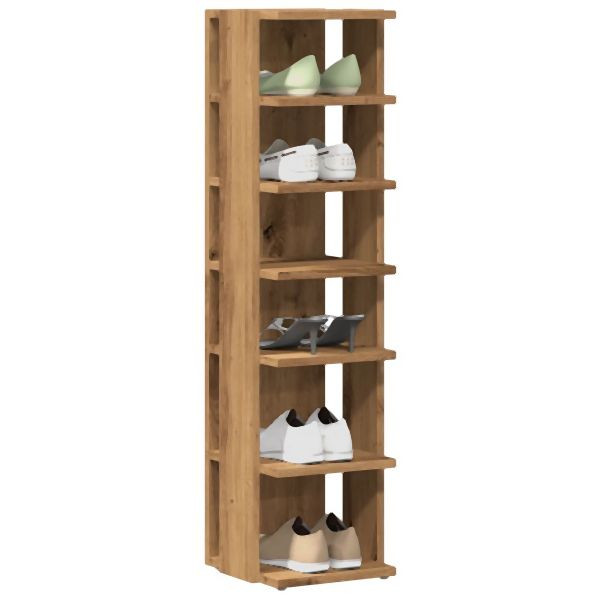 vidaXL Schuhschrank Artisan-Eiche 28x27x102 cm Holzwerkstoff, 856666