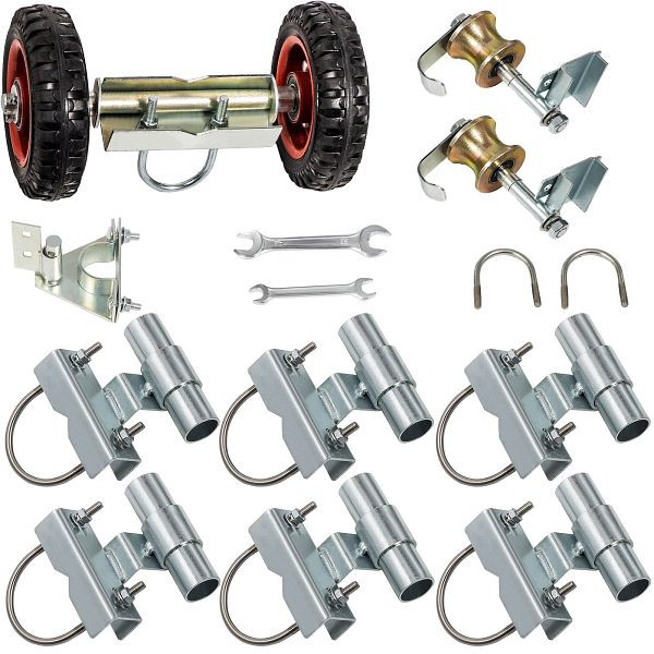 VEVOR Schiebetürsystem Schiebetürbeschlag Schiebetürset 18x31,5x30cm 14kg Stahl, YDMHSTJL3CIQXX1IWV0