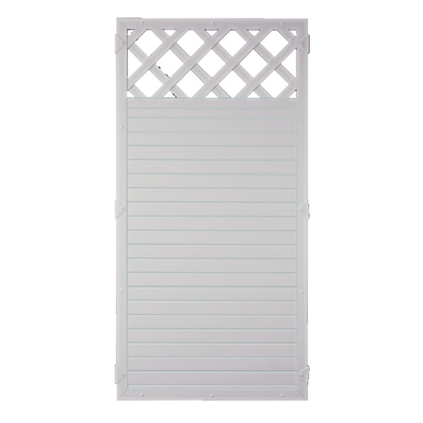 T&J LIGHTLINE KS-Zaun Ranki, 90 x 180 cm, Füllung weiß / Rahmen weiß, 46291