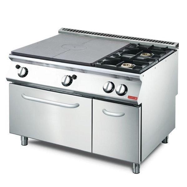 Gastro M Gasherd mit Ofen 70/120 TPFCFGB, 2 Brenner, 25,4 kW, GL935