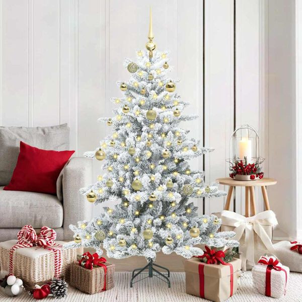 vidaXL Künstlicher klappbarer Weihnachtsbaum mit 150 LEDs 150 cm PVC, 3397709