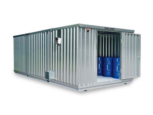 SÄBU SAFE Tank Kombination 3000, ALG, verzinkt, zerlegt, nicht isoliert, 3.350 x 6.520 x 2.300 mm, Einflügeltür auf der 3 m Seite, F119440101-F911