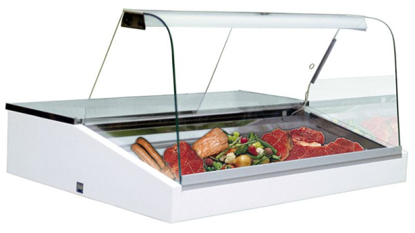 KBS Mehrzweckvitrine Basic 130, mit gebogener Frontscheibe, 560133