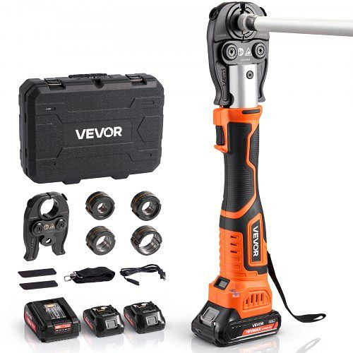 VEVOR 18V Pressmaschine für PEX & Alu-Rohre, Pressbacken U16-U32, 2x 2Ah Akkus, Schnellladegerät, Tragekoffer, JXCYDDYJGJUX287PO001V9