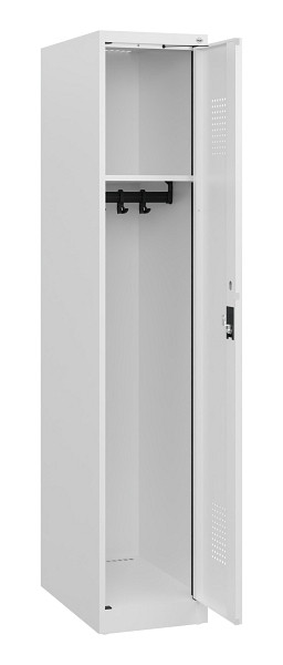 C+P Spind Evolo PLUS, Sockel, 1 Abteil, 1630x300x500mm, 9016/9016, Zylinderschloss, 0490205-10 S10047