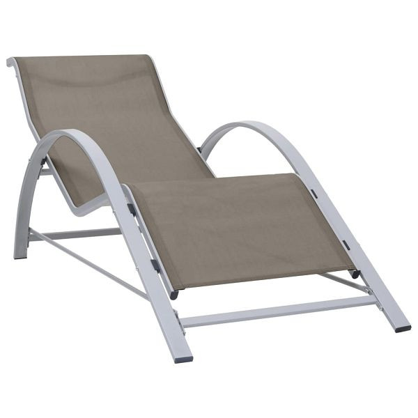 vidaXL Sonnenliege Textilene und Aluminium Taupe, 310537