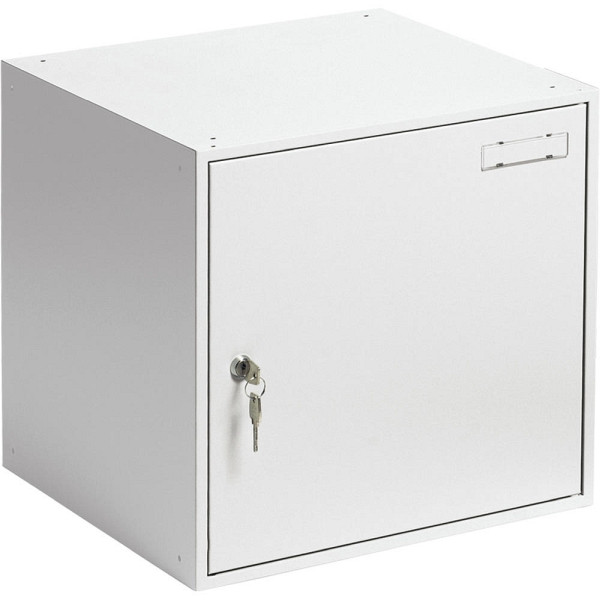 Deskin Schließfachwürfel SYSTEM SP, Lichtgrau RAL 7035, 450 x 450 x 450 mm, 212031