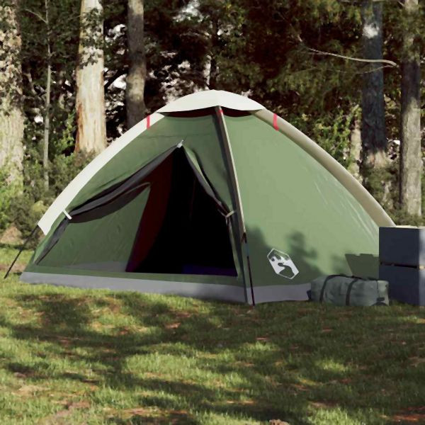 vidaXL Kuppel-Campingzelt 4 Personen Grün Wasserdicht, 94762