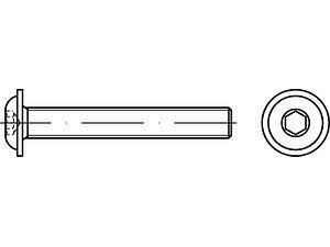 Flachkopfschrauben mit Bund ISO 7380 -2 010.9 M 10 x 30 galvanisch verzinkt, getempert VE=S (200 Stück)