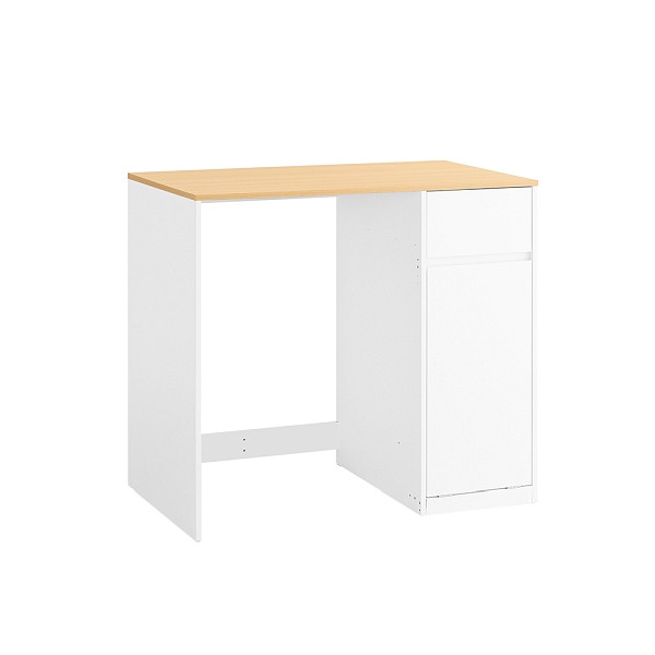 SoBuy Wäscheschrank mit einer Schublade Weiß 100x60x90 cm, Nordisch, BZR217-WN
