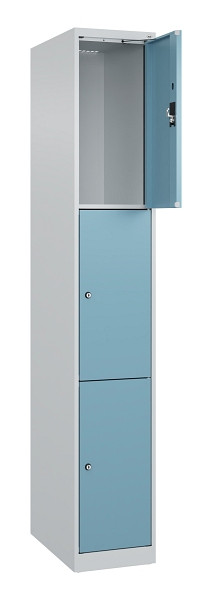 C+P Schließfachschrank Evolo PLUS, 3 Fächer, 1850x300x500mm, 7035/0010, 049000-103 S10009