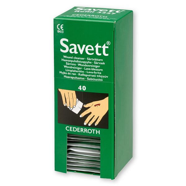 WERO Wundreinigungstücher Savett, Nachfüllpackung, VE: 40 Tücher, 75014