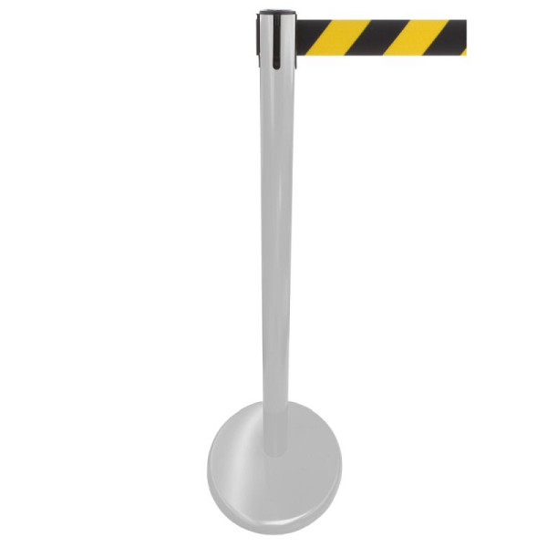 Stein HGS Personenleitsystem -P-Line Future-, Metall/ anthrazit, schwarz/gelb diagonal (schraffiert), mit Sicherheitsverschluss (selbstlösend), Gurtlänge: 4 m, 15695-1703