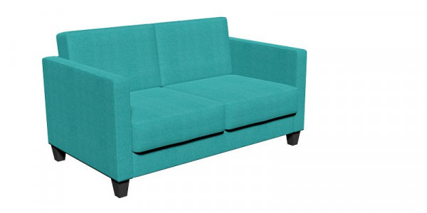 SETRADA 2-Sitzer Sofa, Webstoff, petrol, 136 x 82 x 80 cm, LE-SE01-2P-WS-UNI15