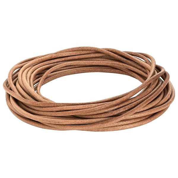 vidaXL Leder Schnur Braun Ø5 mm x 50 m Leder, 42022032