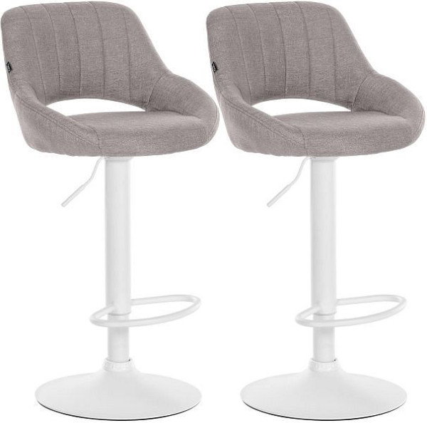 CLP Barhocker Milet Stoff W, grau, VE: 2 Stück, 324421