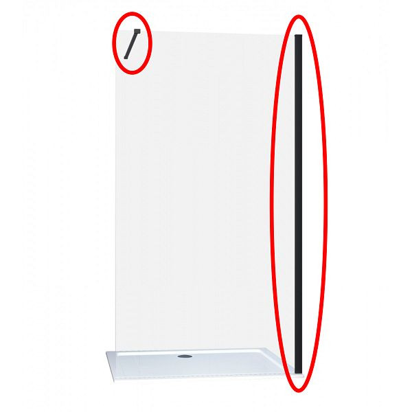 Sanotechnik Wandprofi+Stabilisierungsstange schwarz 3,5cm, 2 m lang, DB9000