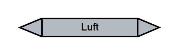 Schilder Klar Rohrleitungskennzeichen Luft, 33000x90 mm Folie selbstklebend, 101520/95