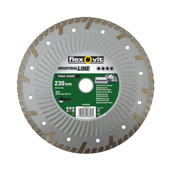 Flexovit Diamantscheibe INDUSTRIAL LINE - TURBO GRANIT, Durchmesser: 230 mm, 70184623409