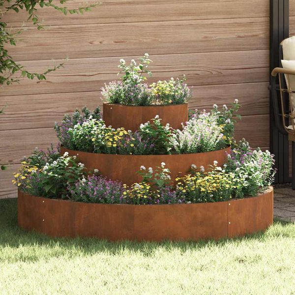 vidaXL Gartenblumentopf Braun 120 x 120 x 20 cm Cortenstahl, 873661