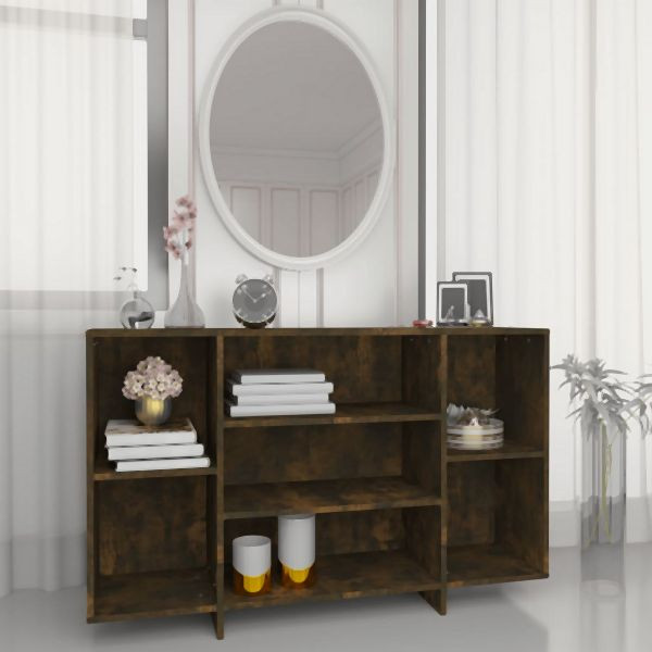 vidaXL Sideboard Räuchereiche 120x30x75 cm Holzwerkstoff, 813065