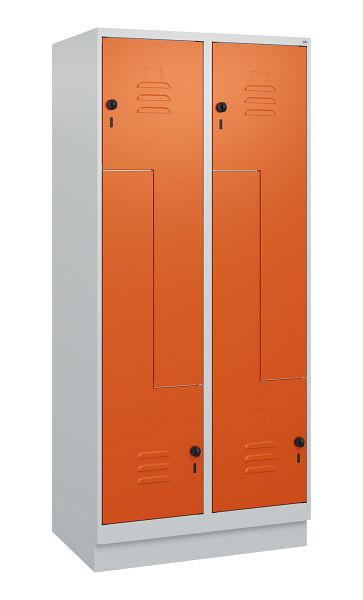 C+P Z-Spind Classic PLUS, Sockel, 4 Abteile, 1800x800x500mm, 7035/2004, Drehriegel, 0800237-224 S10030