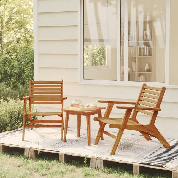 vidaXL 3-teilig Bistro-Set Massivholz Akazie, 316253