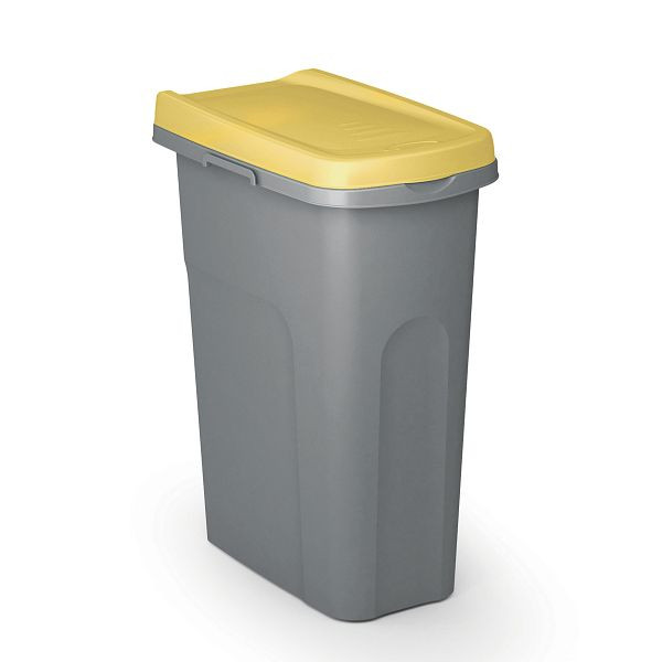 casaria Mülleimer Grau/Gelb Kunststoff 25L, 109902