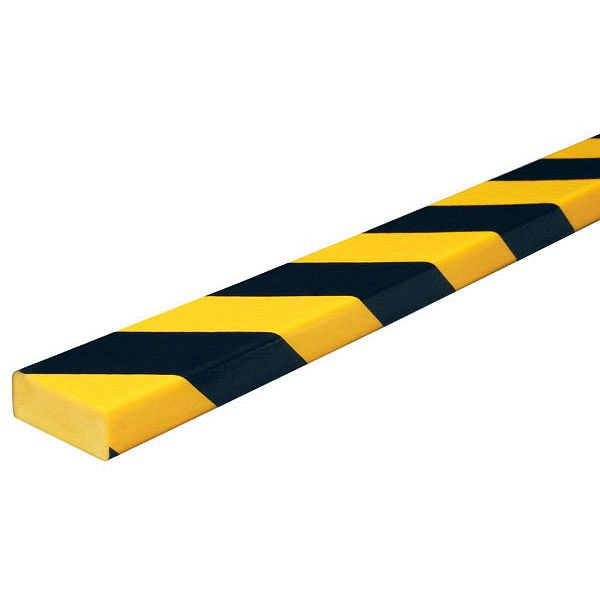 SafetyMarking Warn- und Schutzprofile - Flächenschutz, Prallschutz: Rechteck 50/20, Typ D, LxBxH 100x5x2 cm, gelb/schwarz, selbstklebend, DC10013