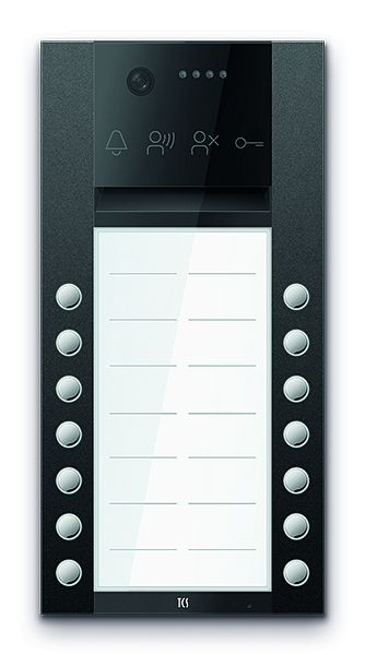 TCS Türkontrollsystem PES PRO IP Video Außenstation 14T 2 Spalten AP RAL7016 anthrazitgrau, AVA420214-0017
