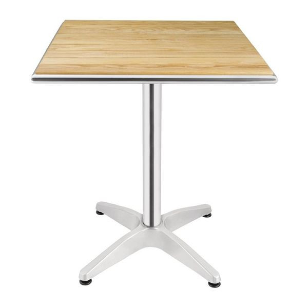 Bolero viereckiger Tisch Eschenholz 1 Bein, 60 cm, U430