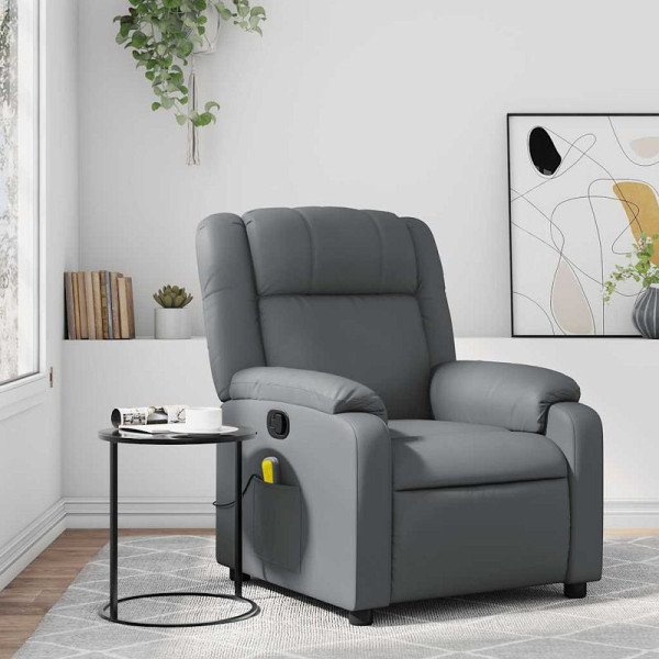 vidaXL Massagesessel Relaxsessel Grau Kunstleder, 3206190